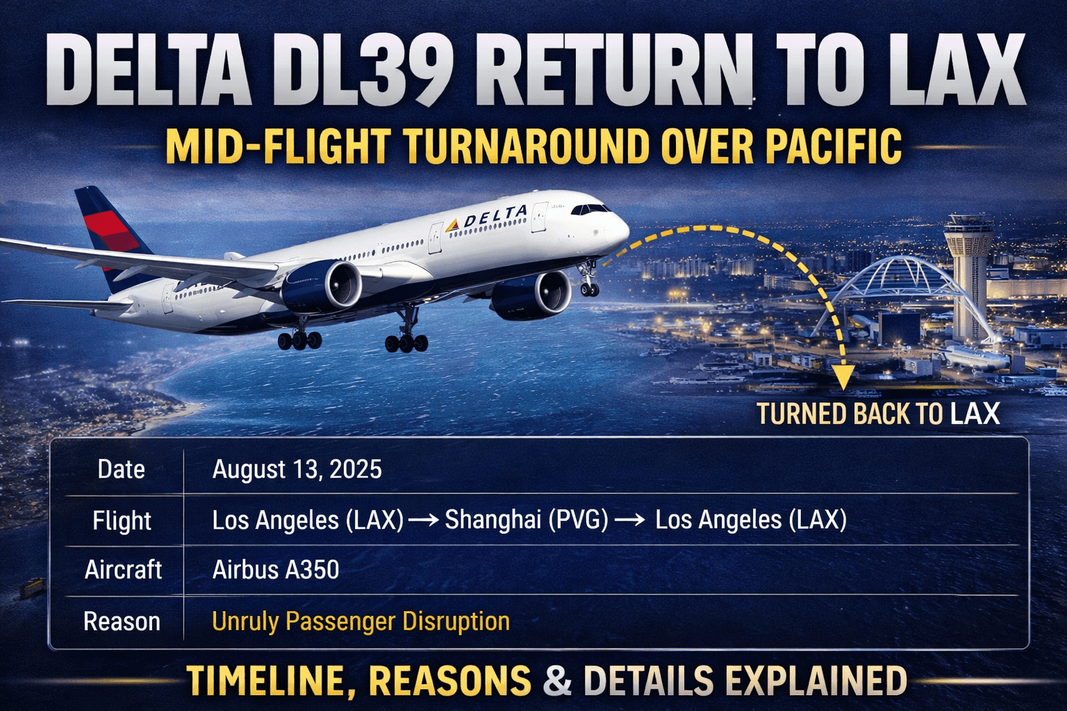 Delta DL39 Return to LAX