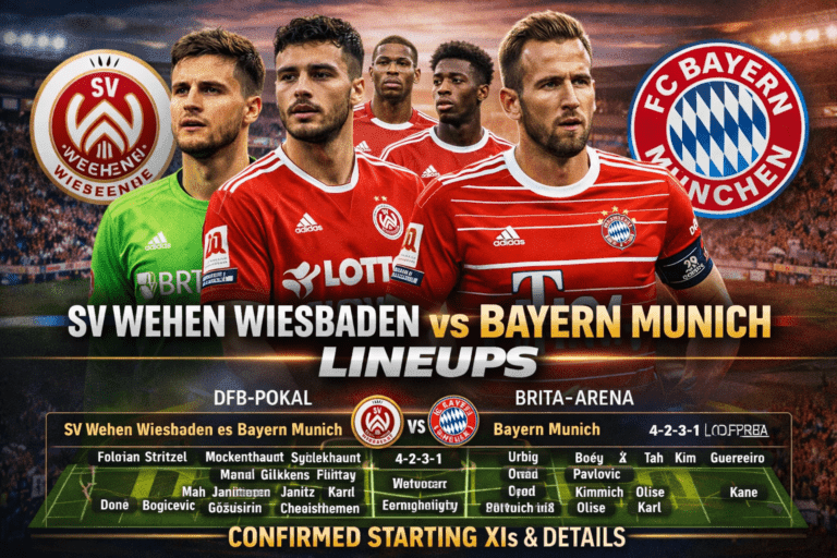 SV Wehen Wiesbaden vs Bayern Munich Lineups